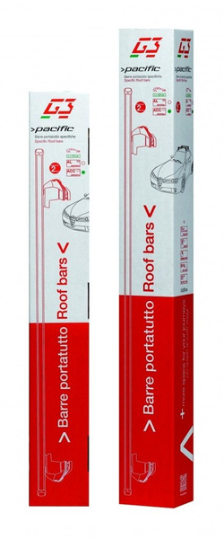 Portapacchi universale G3 Pacific 64.130-68.140 in alluminio