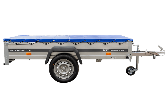 Rimorchio leggero 230x125 UNITRAILER GARDEN 230 KIPP con copertura blu