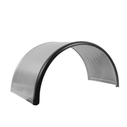 Parafango doppio per rimorchio 17,5-19,5" DOMAR DK7140 passaruota 1000/500mm in metallo con bordo in gomma