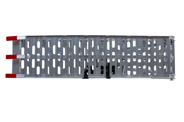 UNITRAILER ALR003 rampa pieghevole in alluminio per rimorchio 221 cm 340 kg con cinghia e supporto