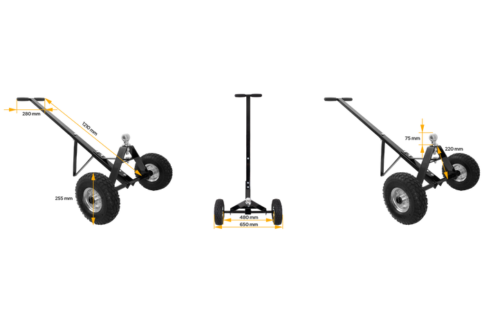 Carrello di manovra per rimorchi KNOTT da 272 kg