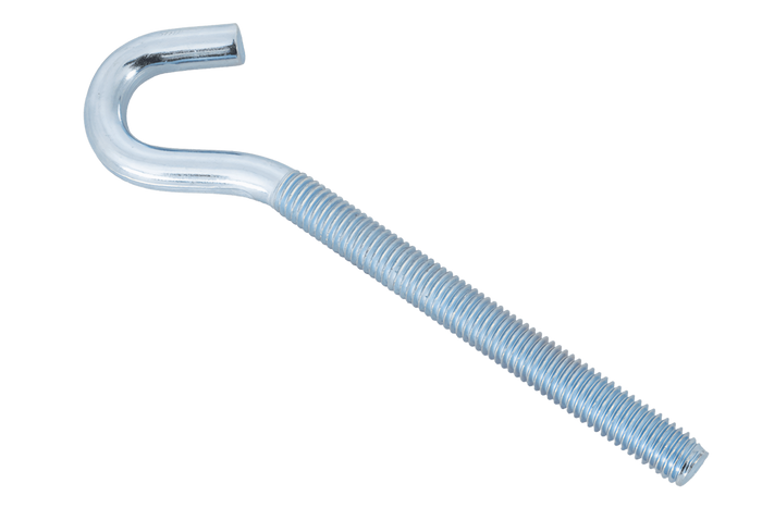 Gancio da cantiere DROMET HZ M8x120 con estremità aperta (piegata)