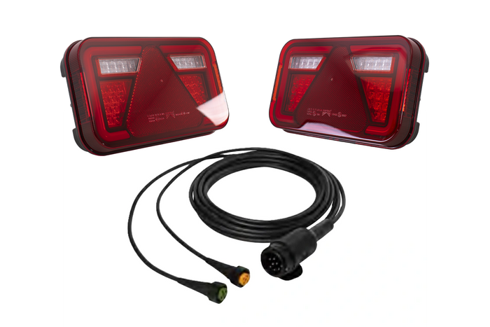 Luci posteriori a LED ASPÖCK MULTILED IV + cablaggio ASPÖCK da 5 m a 13 pin