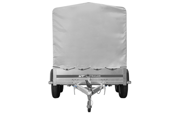 Rimorchio a due assi 264x125 UNITRAILER GARDEN 264/2 KIPP con telaio H-1100 e telone grigio