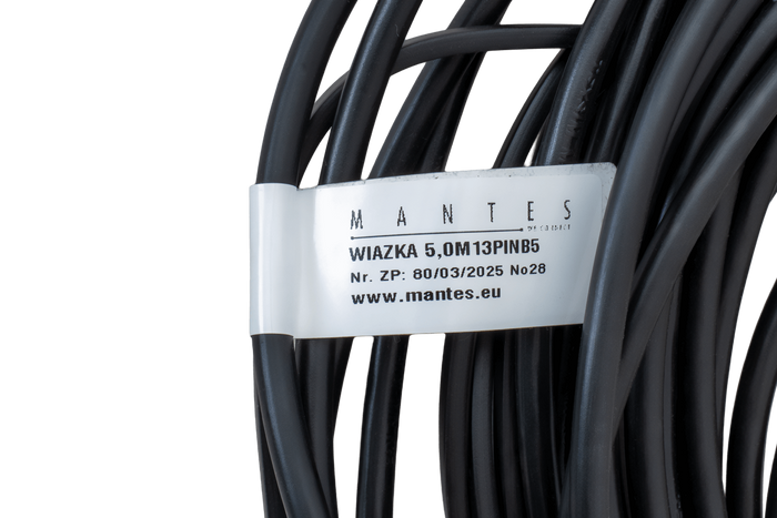 Impianto elettrico MANTES, cablaggio per carro attrezzi, 5 m, spina a 13 poli, 2 baionette a 5 poli