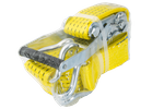 Set di quattro cinghie di trasporto UNITRAILER gialle da 8 m/50 mm/5 t con tenditore