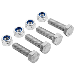Set di 4 bulloni esagonali M8x30 e 4 dadi autobloccanti M8 MARCOPOL, classe di vite 5.8 DIN933