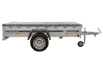 Rimorchio monoasse 230x125 UNITRAILER GARDEN 230 KIPP con telaio H-0 e copertura grigia