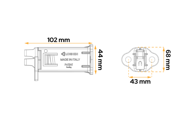 Staffa di montaggio LOKHEN per cunei Origama 36