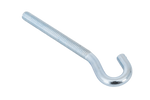 Gancio da cantiere DROMET HZ M6x80 con estremità aperta (piegata)