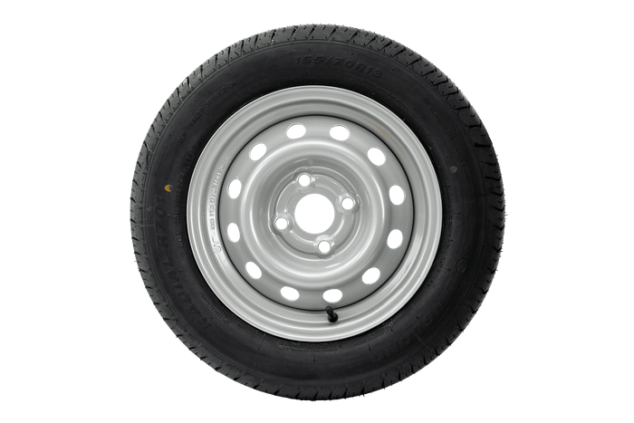Set di due ruote per rimorchi UNITRAILER / TEMARED / CRESCI / ELLEBI / NOVATECNO LINGLONG TIRES 155/70 R13 75N UNITRAILER RIMS 4Jx13" 4x100 ET:30