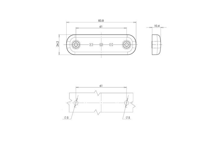 Faro di posizione WAŚ W97.1 708 LED universale