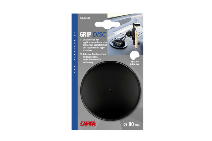Base autoadesiva per cruscotto LAMP Grip Disc 80mm