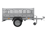 Rimorchio monoasse 200x125 UNITRAILER GARDEN 201 KIPP con sponde in rete