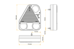 HORPOL LZD776 Fanale posteriore a LED 5 funzioni sinistro