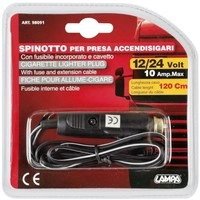 Spina accendisigari da auto 12/24 V con cavo da 120 cm