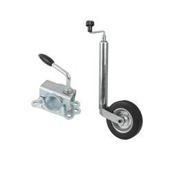 Ruota di supporto con morsetto in ghisa KNOTT TK48+LBG48 150 kg 48 mm 480-700 mm