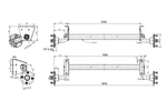 Assale senza freni KNOTT VG7-L per rimorchio 750 kg 1360 mm 1676 mm 4x130
