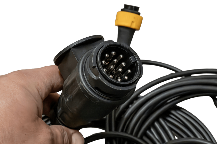 PRESA MANTES cablaggio per rimorchio per installazione elettrica 5,2 m spina 13 PIN 2 baionette 5 PIN