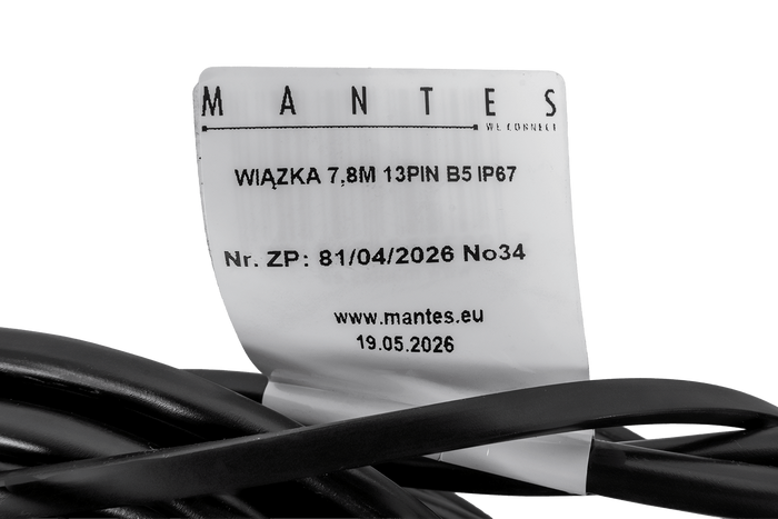 MANTES installazione elettrica, cablaggio per rimorchio barca 7,8 m, spina a 13 pin, 2 baionette a 5 pin