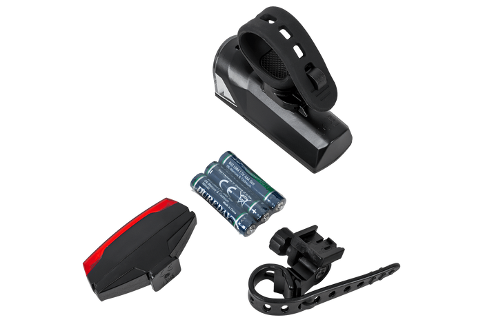 Set di luci per bicicletta a batteria PROFEX 92618 Super Vision (anteriore e posteriore)