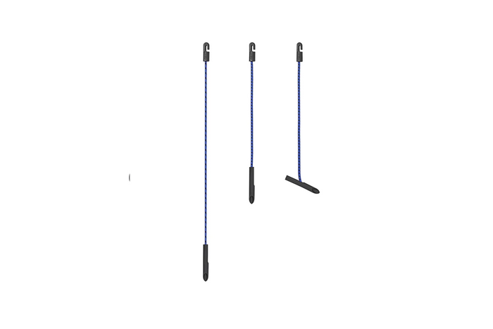 Set di quattro clip per teloni ProPlus 342180, cordini flessibili multifunzionali, 280 mm