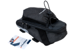 Borsa sottosella lunga per bicicletta PROFEX 82318 Lux nera con tasca portaborraccia