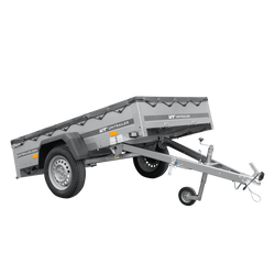 Rimorchio leggero 200x125 UNITRAILER GARDEN 201 KIPP con telone grigio