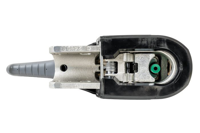 Gancio a sfera KNOTT KS30 con stabilizzatore per rimorchio da 3000 kg con timone tubolare da 50 mm
