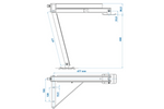 ProPlus 361510V01 supporto angolare estensibile lato anteriore sinistro/posteriore destro del rimorchio 600 kg 460 mm