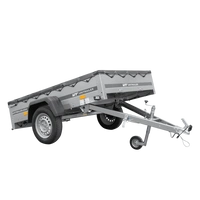 Rimorchio per auto 200x125 UNITRAILER GARDEN 201 KIPP con telaio H-0 e copertura grigia