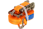 Set di quattro cinghie di trasporto UNITRAILER arancioni da 10 m/25 mm/1 t con tenditore