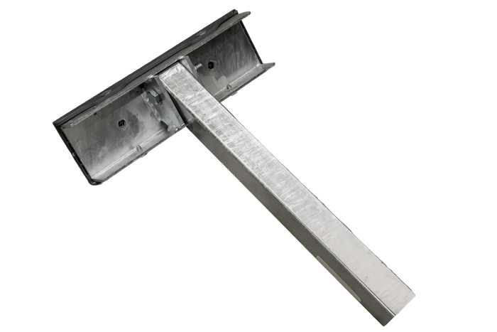 Supporto laterale piatto OUTLET UNITRAILER, lunghezza 30 cm, altezza 40 cm, per rimorchio per barca, GRIGIO
