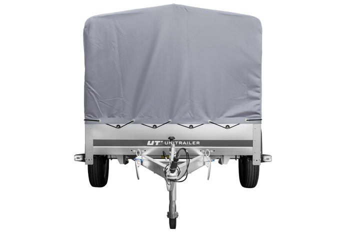 RIMORCHIO CARRELLO LEGGERO 750 KG + RUOTINO + CENTINA CON TELO GRIGIO UNITRAILER GARDEN TRAILER 264 KIPP