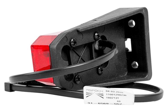 Lampada di segnalazione universale rossa ASPÖCK FLEXIPOINT I con supporto