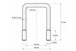 Morsetto quadro DROMET tipo C, morsetto M12 62×117mm