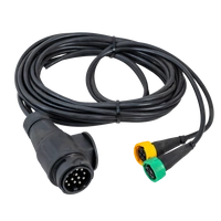 Impianto elettrico MANTES, cablaggio rimorchio, 4 m, spina a 13 pin, 2 baionette a 5 pin