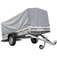RIMORCHIO CARRELLO LEGGERO 750 KG + RUOTINO + CENTINA CON TELO GRIGIO UNITRAILER GARDEN TRAILER 264 KIPP