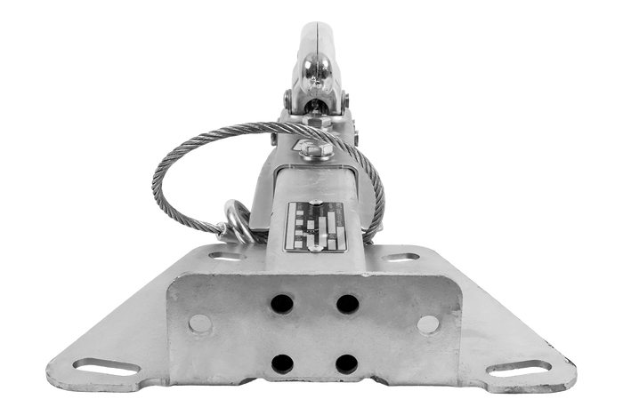 Gancio di traino KNOTT K7.5-H+KZE7.5 con supporto e cavo per rimorchio da 750 kg con timone a V.