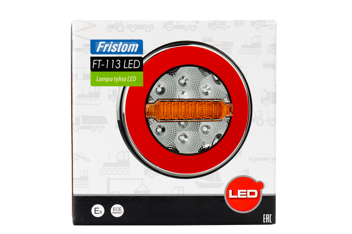 Fanale posteriore a LED FRISTOM FT-113, 3 funzioni universali