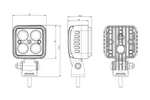 Lampada di sicurezza a LED WAŚ 2244 W267, spia di avvertimento rossa
