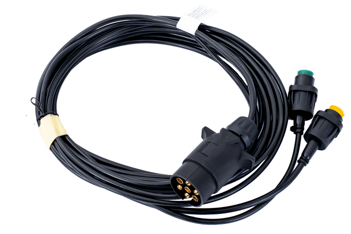 Impianto elettrico MANTES, cablaggio rimorchio 4m, spina 7PIN, baionette 2x5PIN