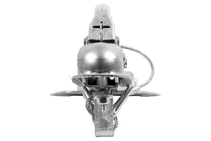 Gancio di traino KNOTT K7.5-H+KZE7.5 con supporto e cavo per rimorchio da 750 kg con timone a V.