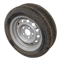 OUTLET Ruota rinforzata per rimorchio PNEUMATICO LINGLONG 195/50 R13C 104/101N CERCHIO UNITRAILER 5.5Jx13"H2 5x112 ET:30