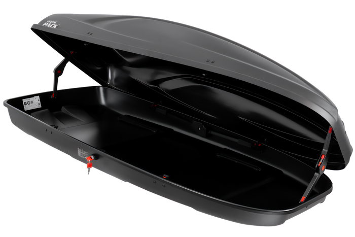 Box da tetto Inter Pack Stella 480 in kevlar nero (flexi fit G2)