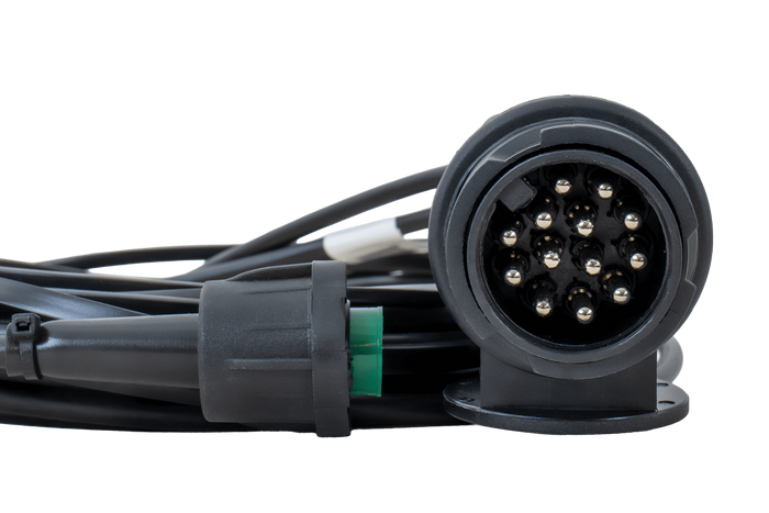 Impianto elettrico MANTES, cablaggio rimorchio, 4,5 m, spina 13 PIN, 2 baionette 5 PIN