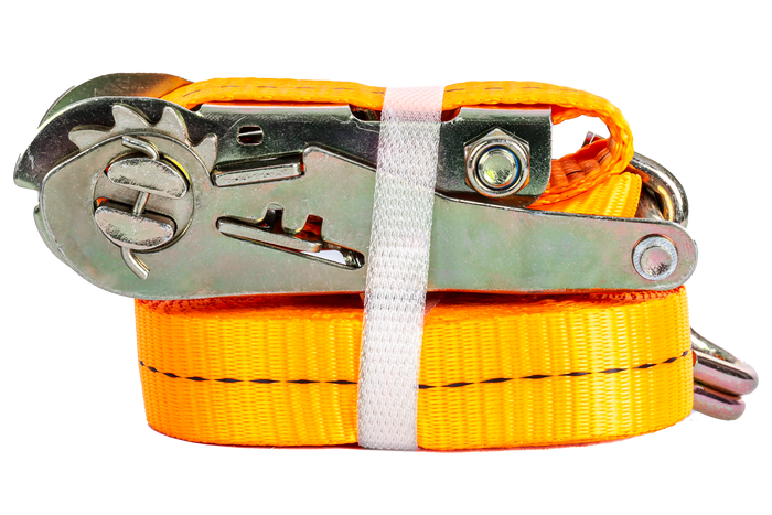 Set di quattro cinghie di trasporto UNITRAILER arancioni da 2 m/50 mm/5 t con tenditore