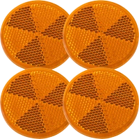 Set: quattro catarifrangenti gialli autoadesivi fi 60 mm