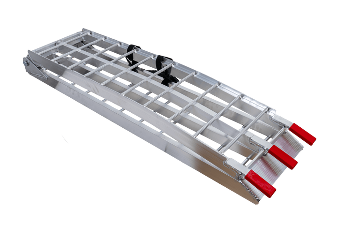 UNITRAILER ALR002 rampa pieghevole in alluminio per rimorchio 221 cm 340 kg con cinghia