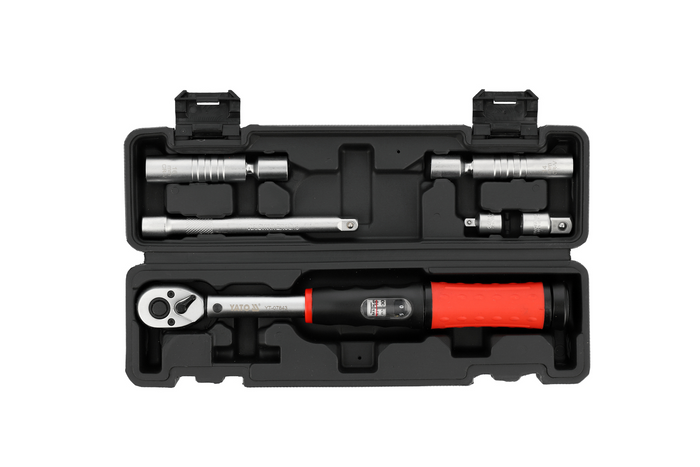 Set di chiavi dinamometriche YATO da 3/8" 10–60Nm, composto da 6 pezzi, per la sostituzione delle candele.